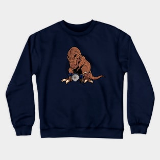 T-Rex Playing the Drums Crewneck Sweatshirt